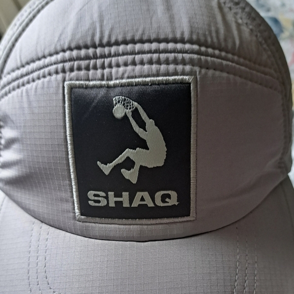 ZARA SHAQ light grey baseball cap hat quilted front slide adjustable back Medium - Picture 5 of 8